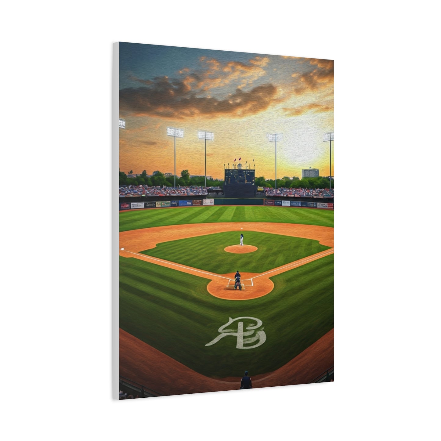 Sunset Baseball Field Peaceful Sports Landscape Wall Art & Canvas Prints