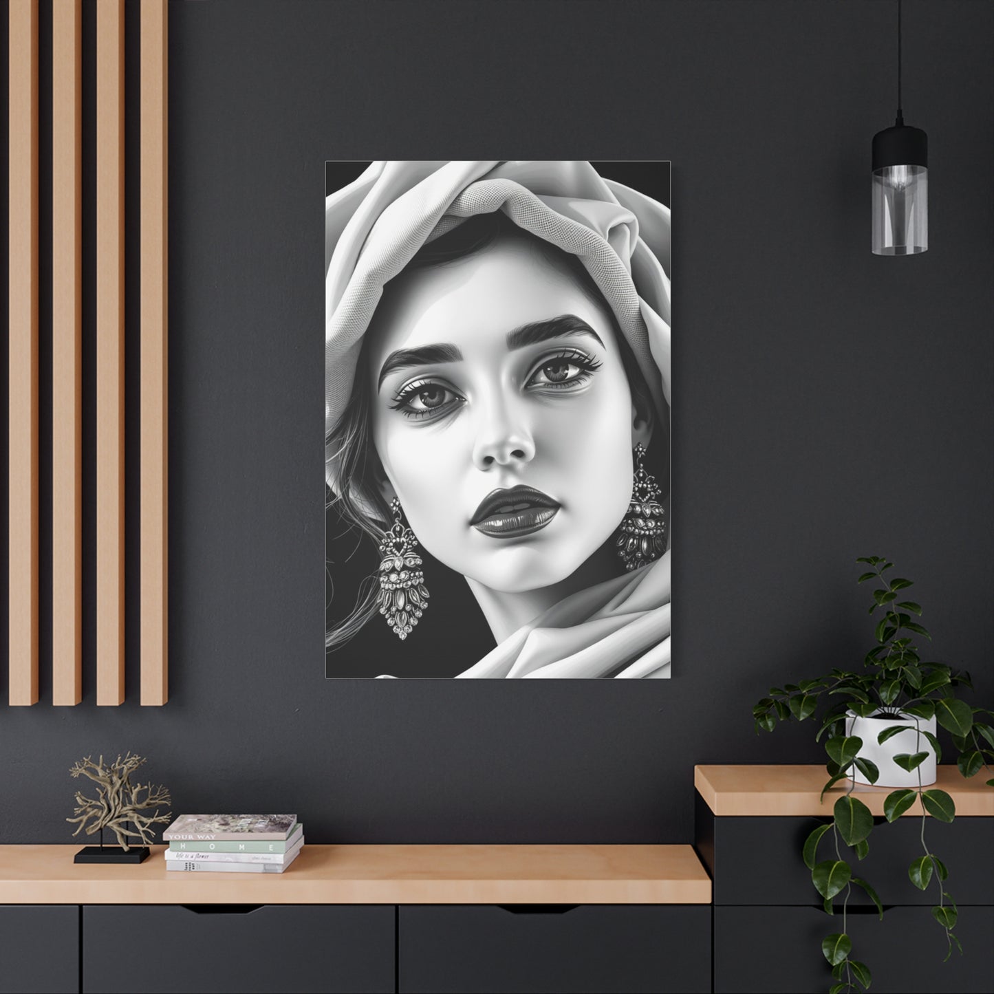 Black and White Illustrations Art Refined Canvas Wall Art & Canvas Print