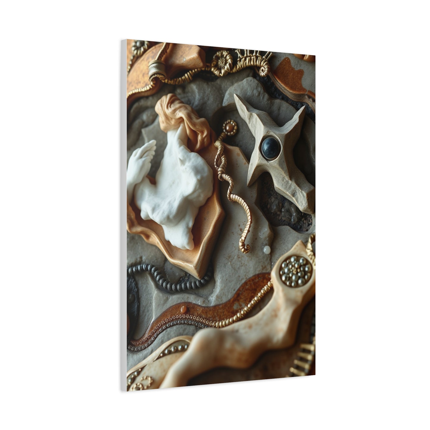 Collection Charcoal, Onyx, and Ivory Art Art Wall Art & Canvas Print