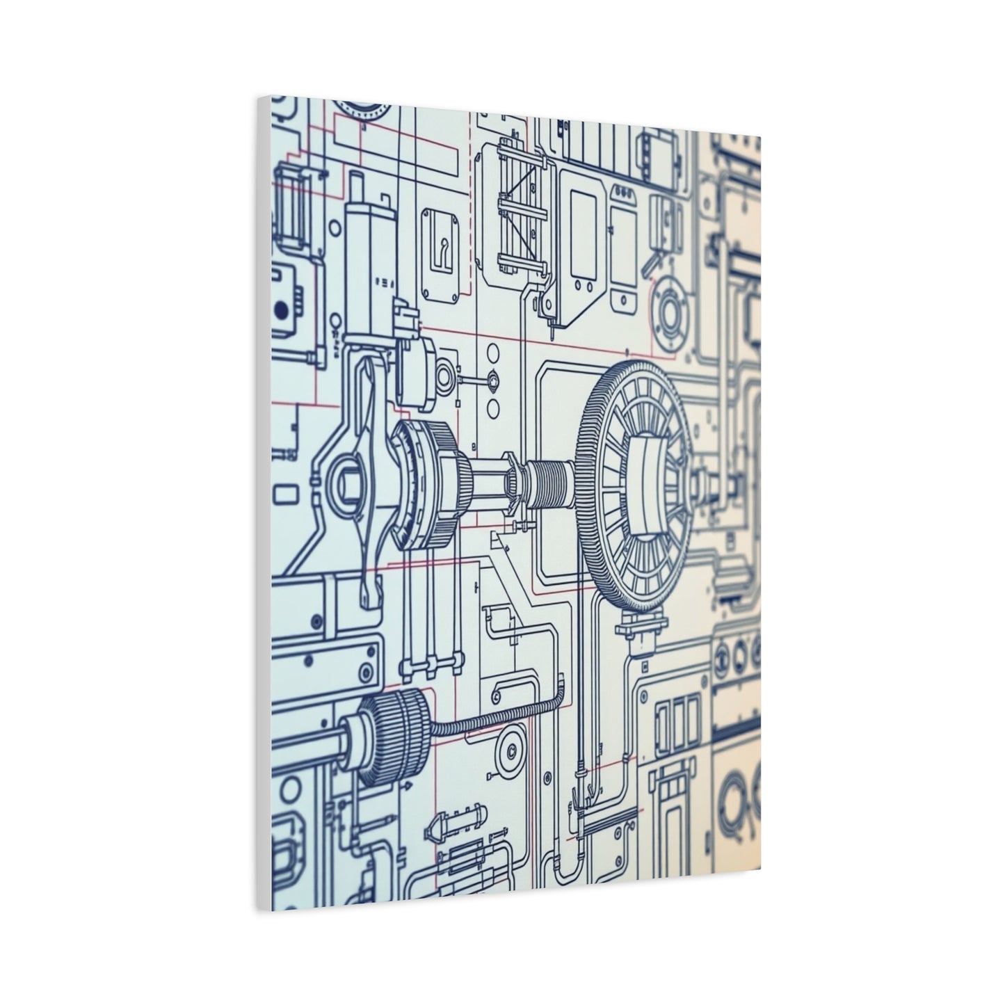 Elite Engineering & Machinery Blueprints Art Vision Wall Art & Canvas Print