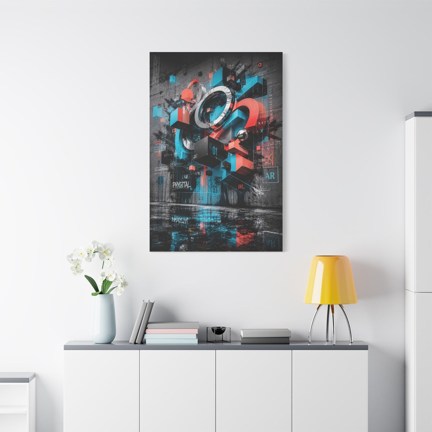 Phygital Abstract Graffiti Composition Street Wall Art & Canvas Print