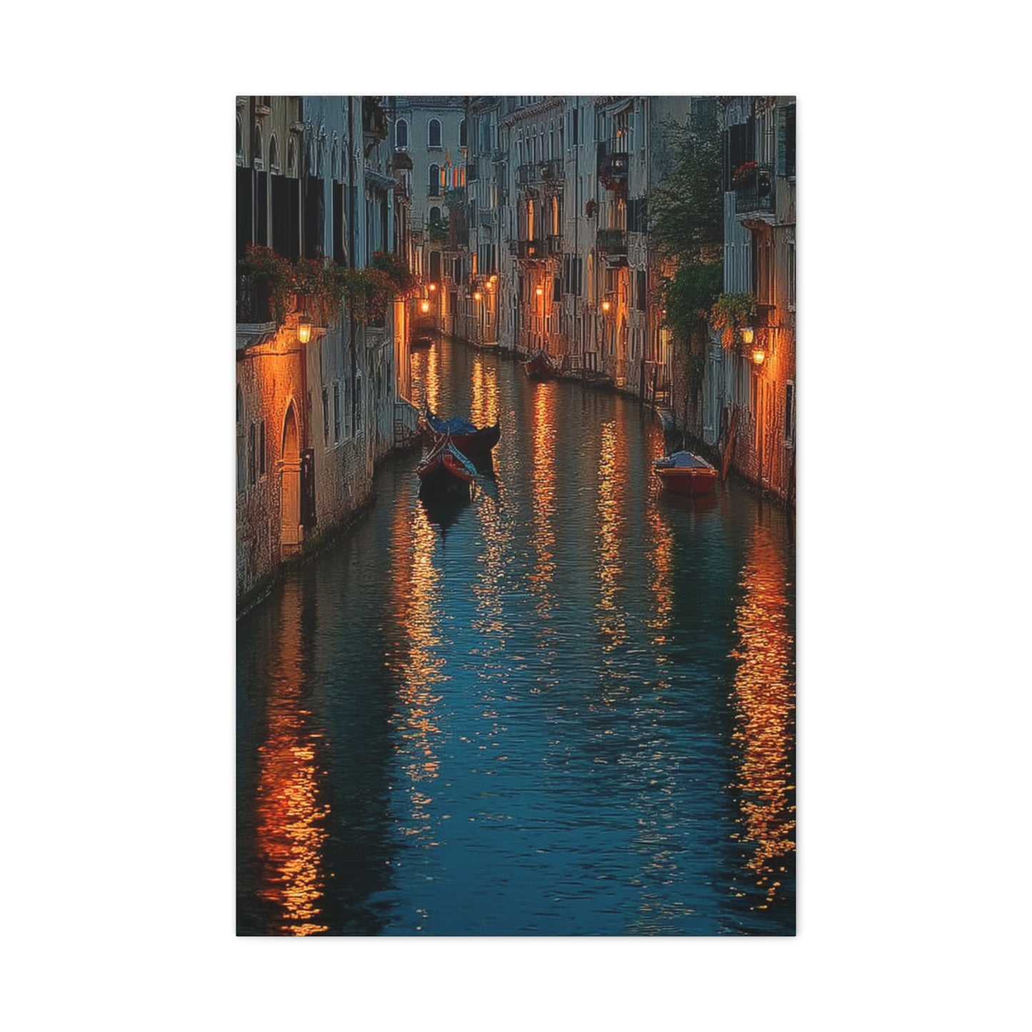 Venetian Canal Evening Glow Wall Art & Canvas Print