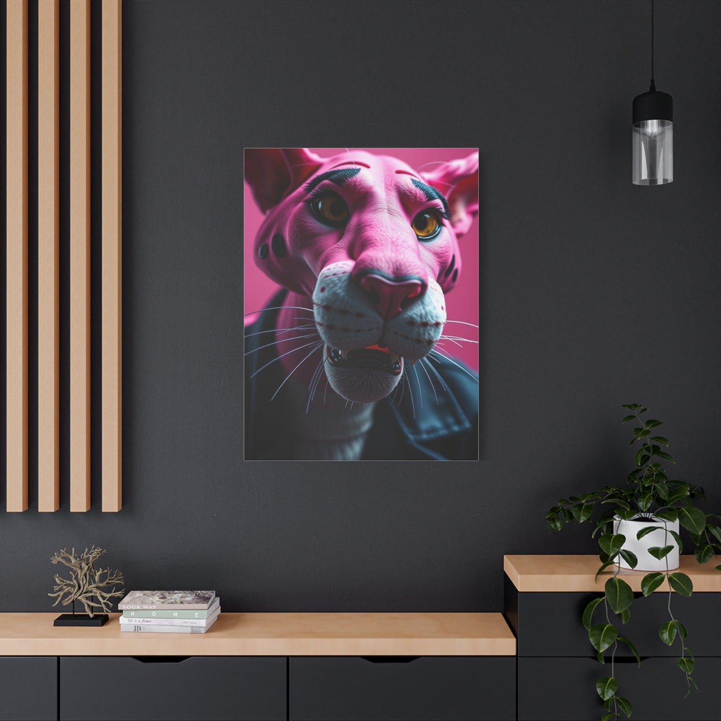 Blush Panther Radiance Wall Art & Canvas Print