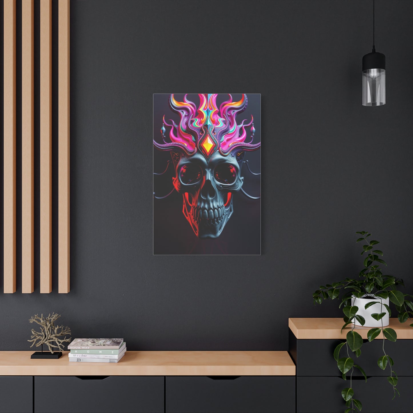 3D Trippy Skull Art By Ali Gulec Art Refined Canvas Wall Art & Canvas Print