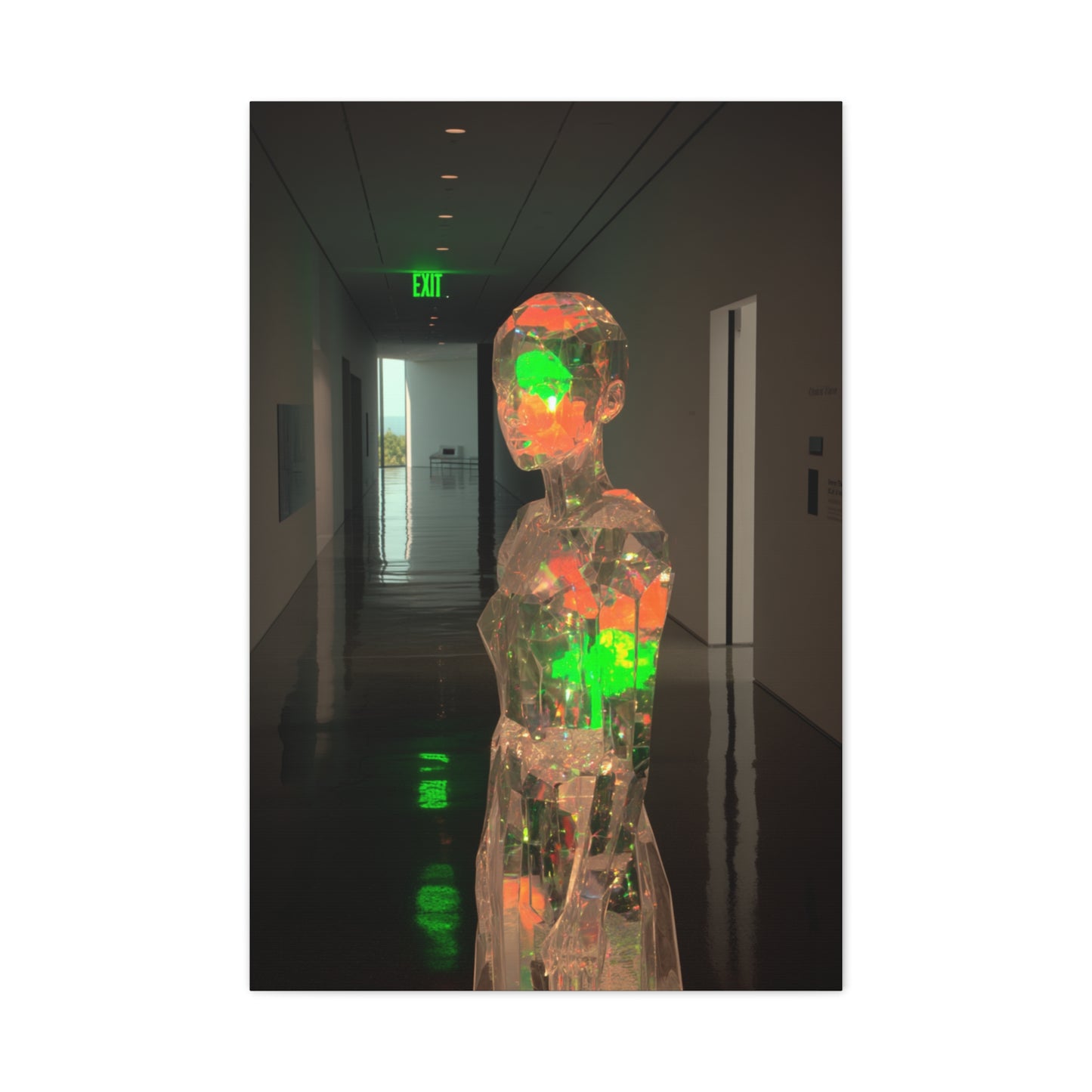 Luminous Crystal Figure Installation Wall Art & Canvas Print