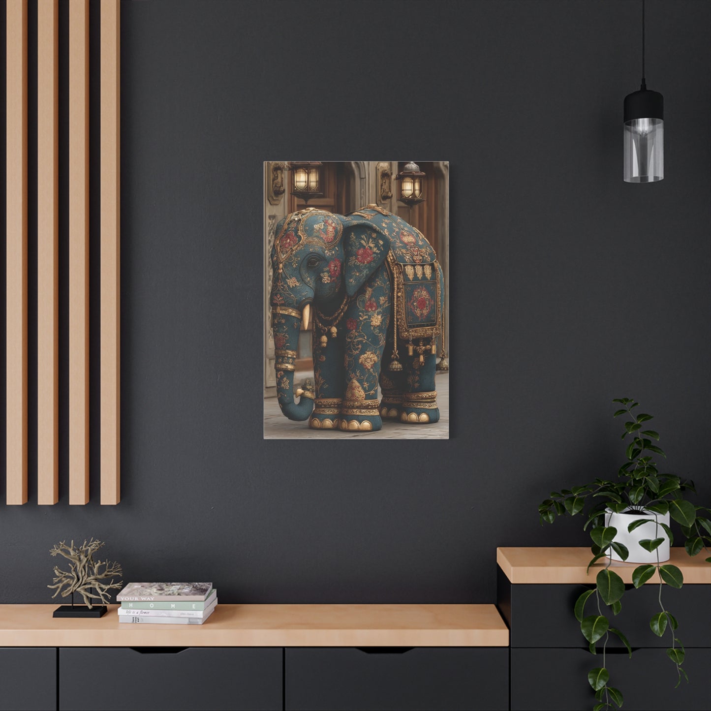 Ornamental Mandala Elephant Portrait Wall Art & Canvas Print