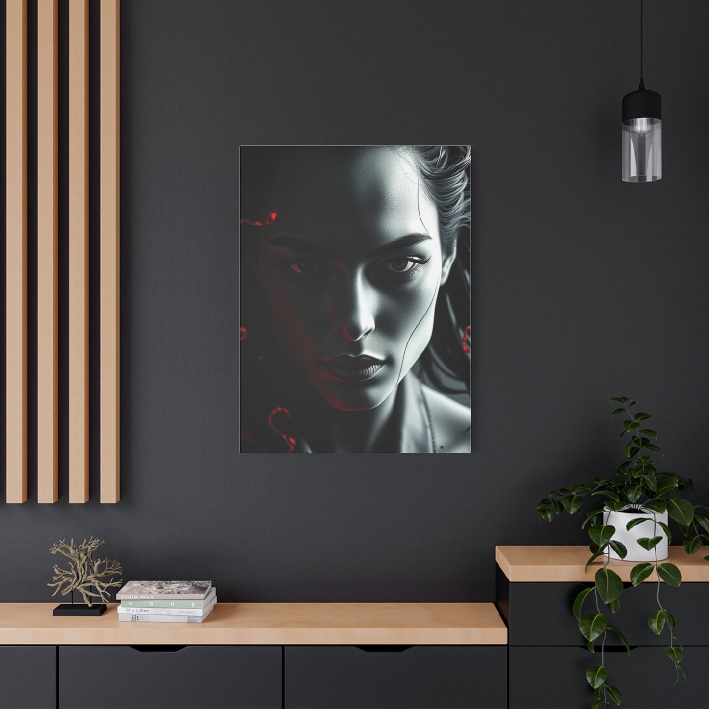 Black, White & Red Art Luxury Canvas Wall Art & Canvas Print