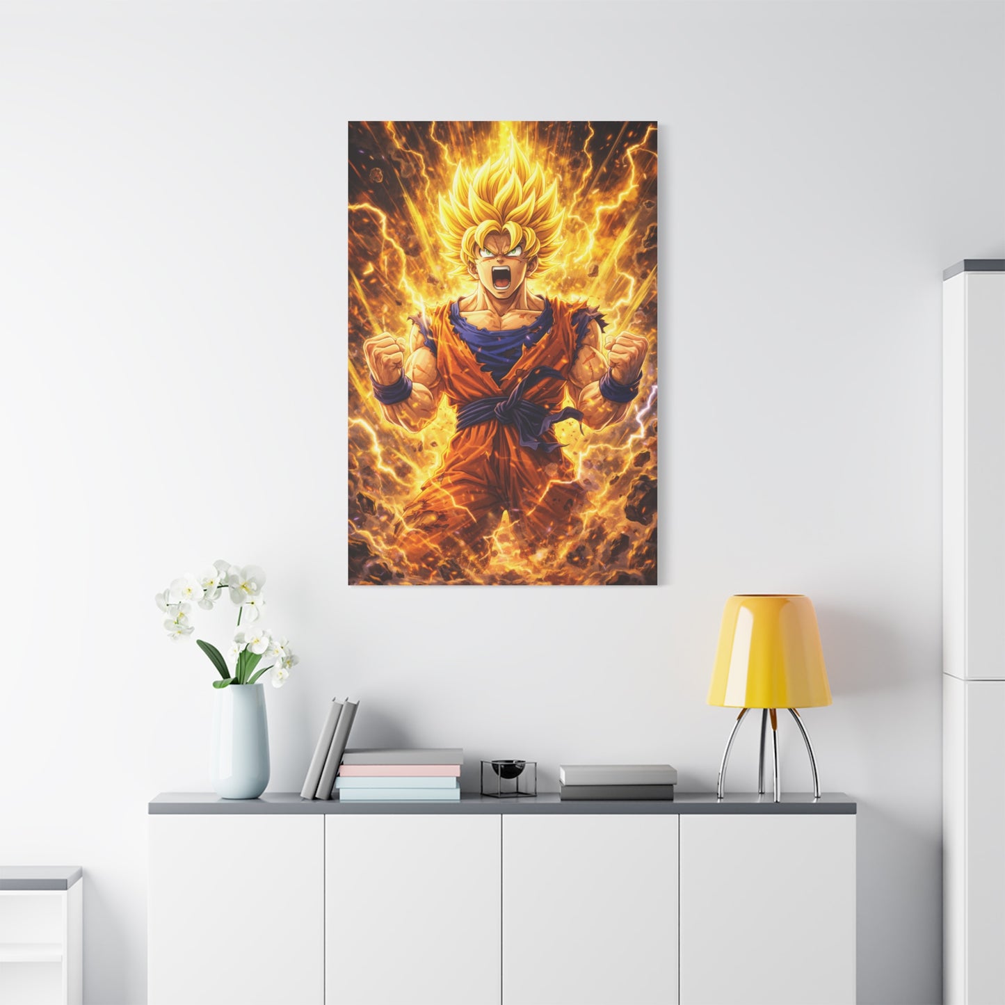 Goku Super Saiyan Power Awakening Wall Art & Canvas Print