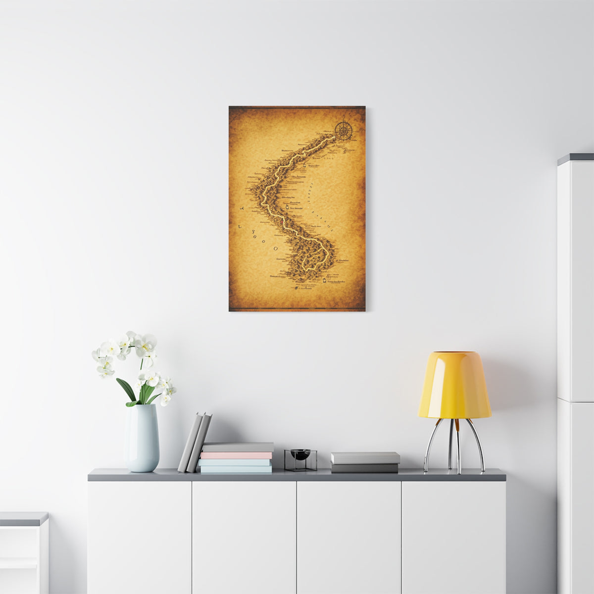 Vintage Serpent River Map Wall Art & Canvas Prints