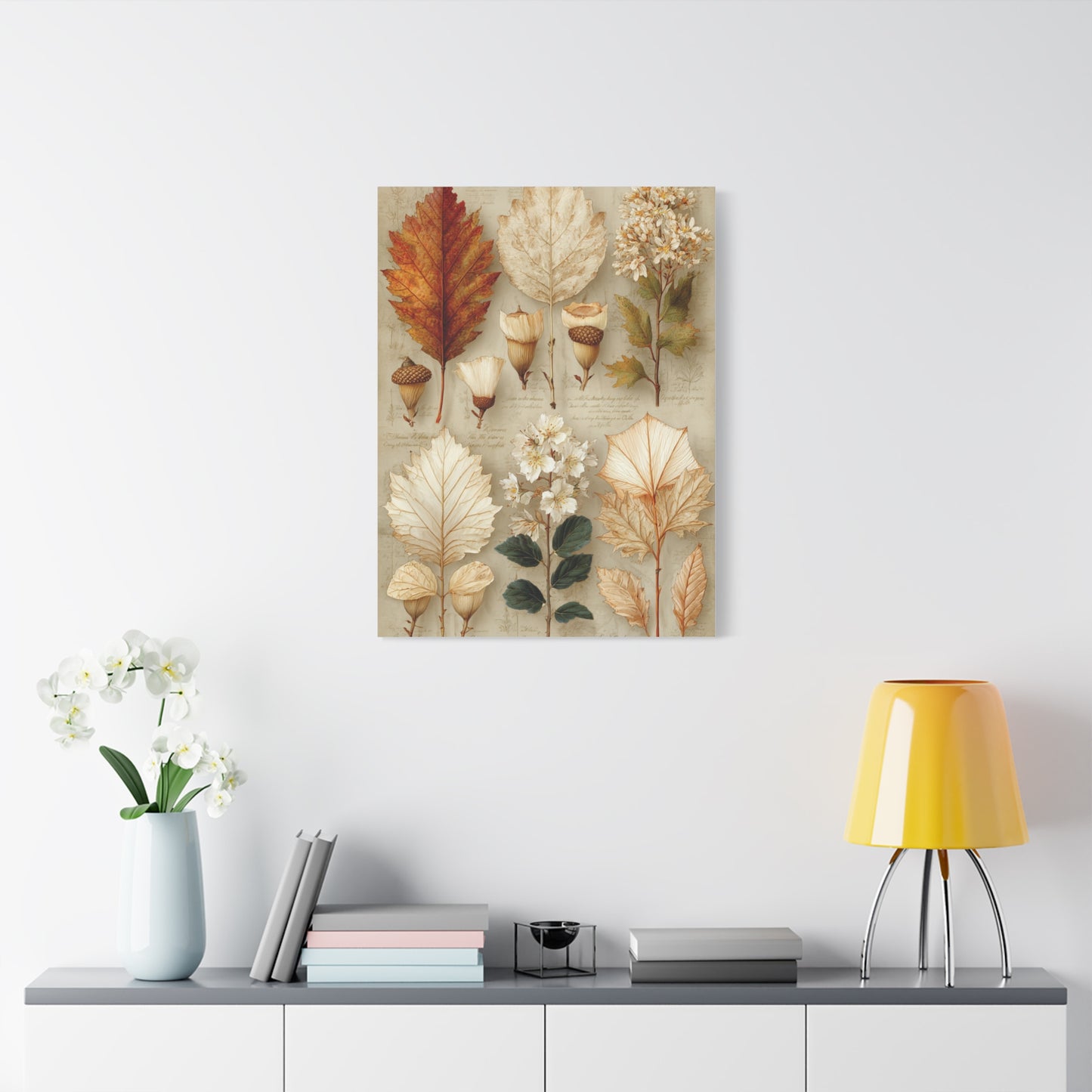 Vintage Autumn Botanical Leaf Study Wall Art & Canvas Print
