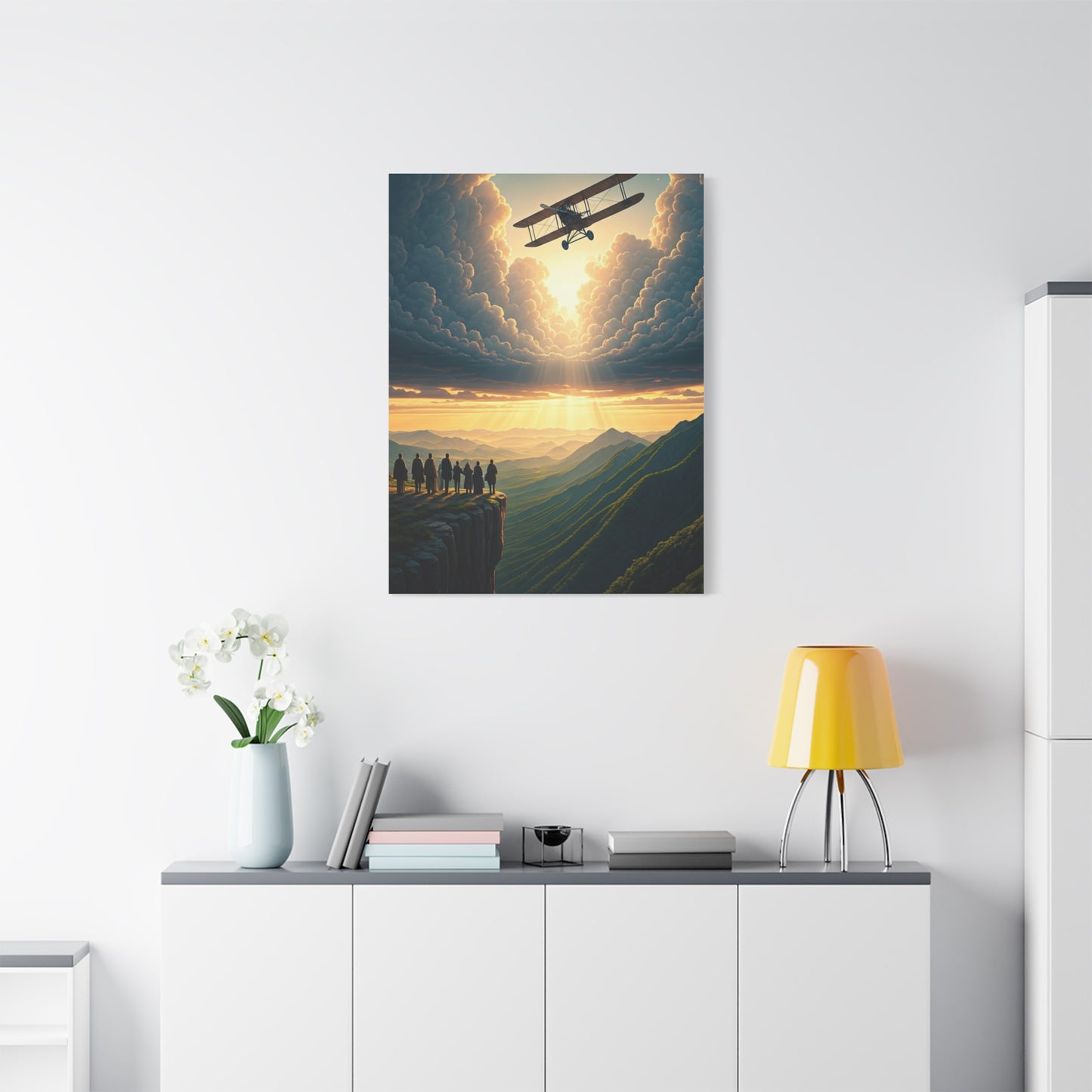 Vintage Airfield Dreams at Sunrise Wall Art & Canvas Prints