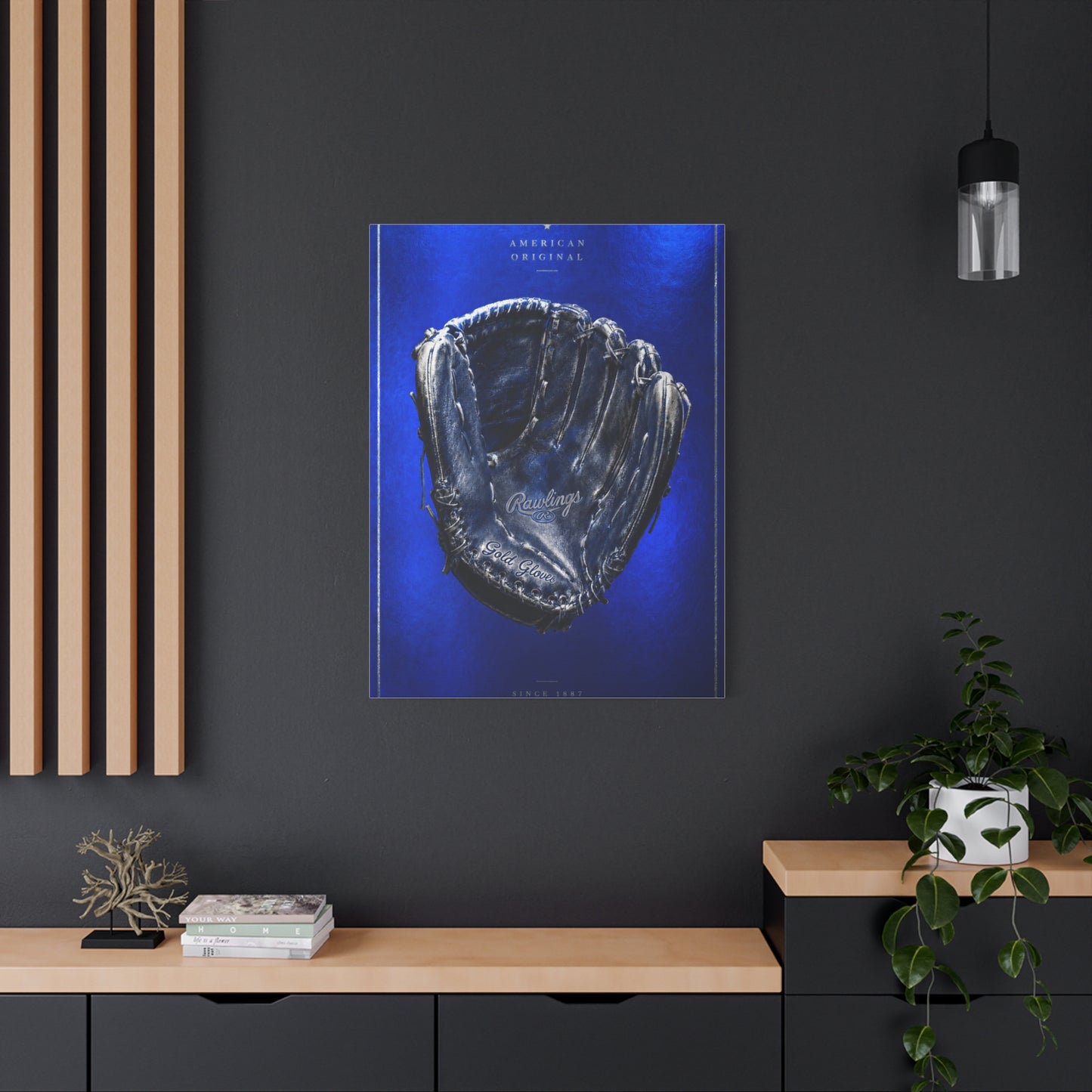 Cobalt Baseball Glove Collector Sports Wall Art & Canvas Print
