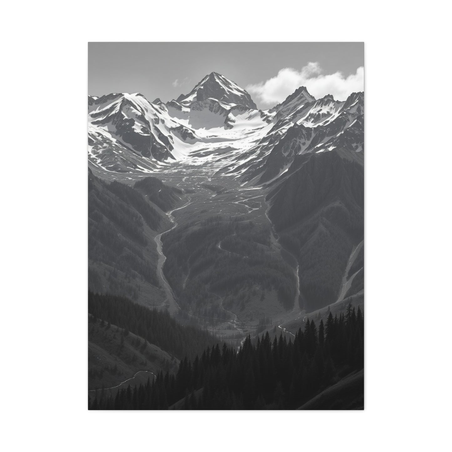 Supreme Black & White Scenic Landscapes Art Collection Wall Art & Canvas Print