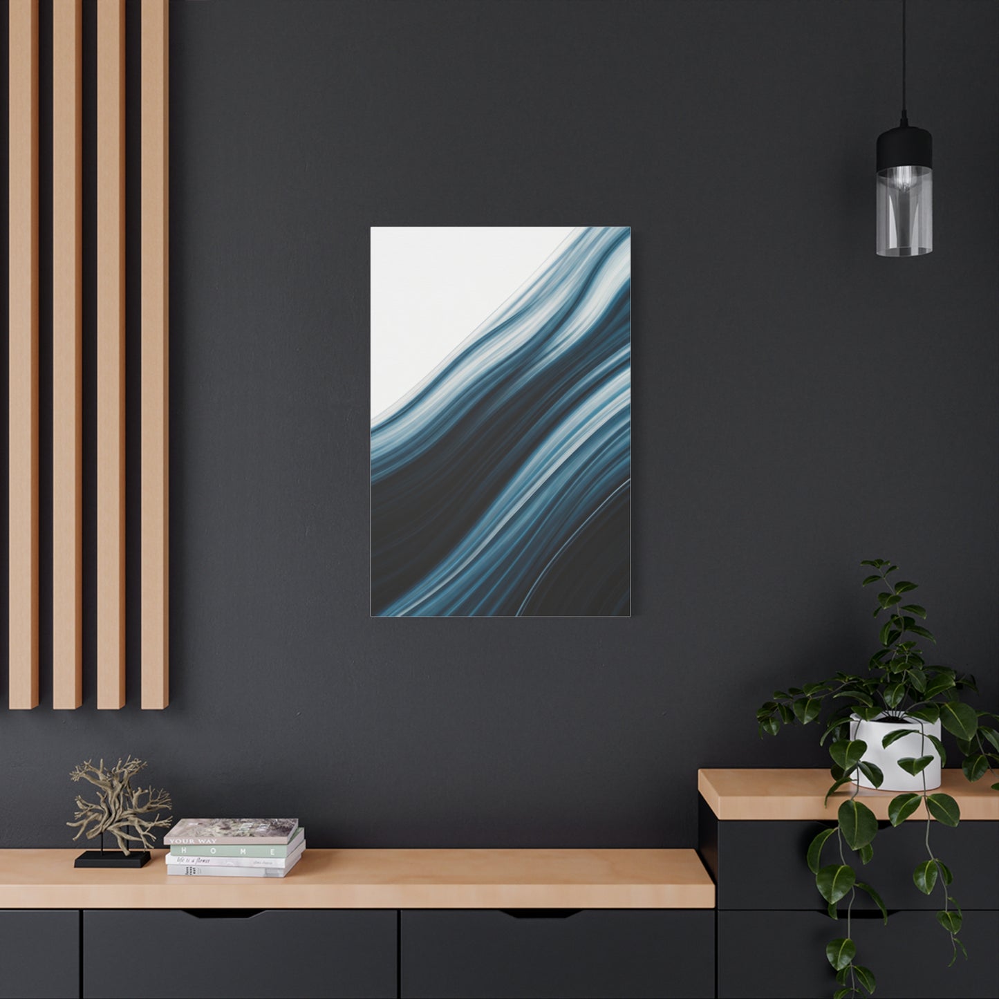 Midnight Tide Flow Abstract Wall Art & Canvas Prints