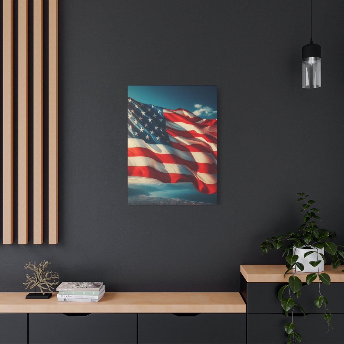 American Flag Waving Wall Art & Canvas Prints