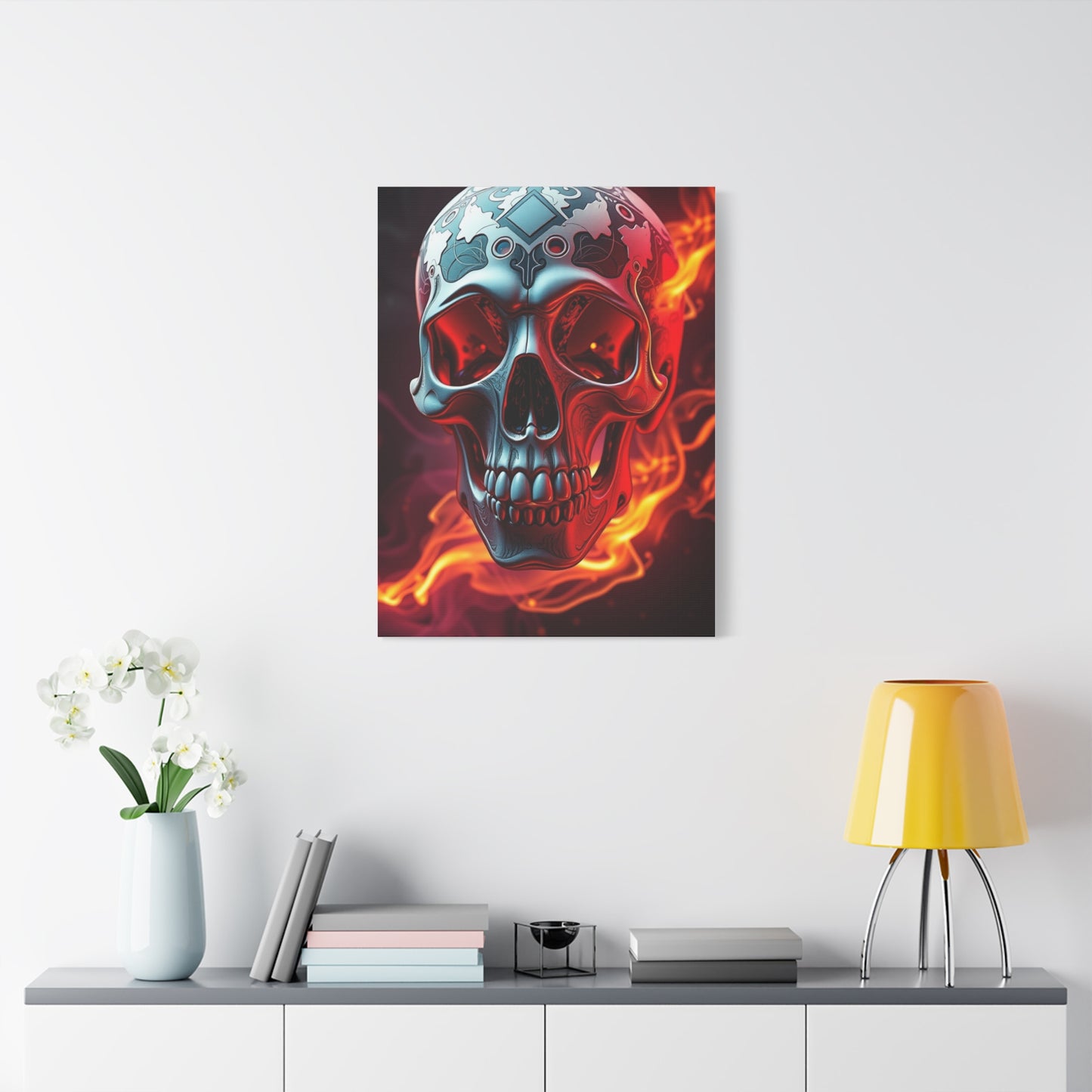 3D Trippy Skull Art By Ali Gulec Art Supreme Canvas Wall Art & Canvas Print