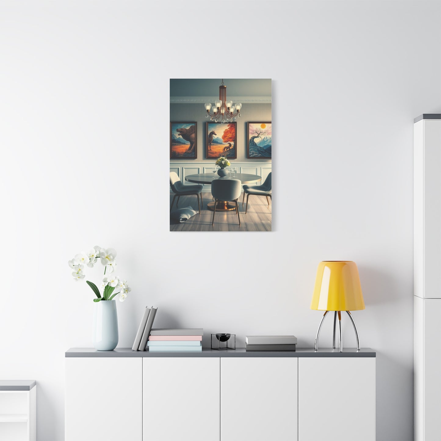 Sophisticated Dining Tableau Wall Art & Canvas Print