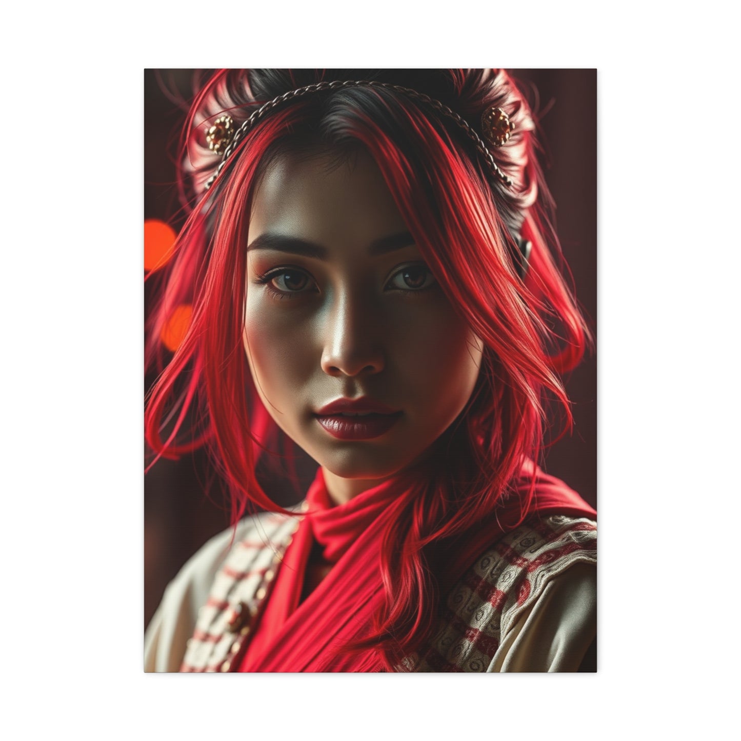 Vermilion Symphony Canvas Wall Art & Canvas Print