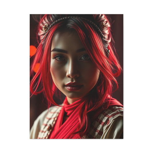 Vermilion Symphony Canvas Wall Art & Canvas Print