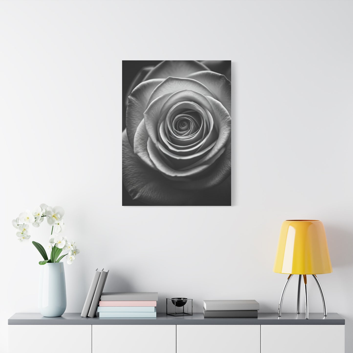 Monochrome Daisy Center Detail Wall Art & Canvas Prints