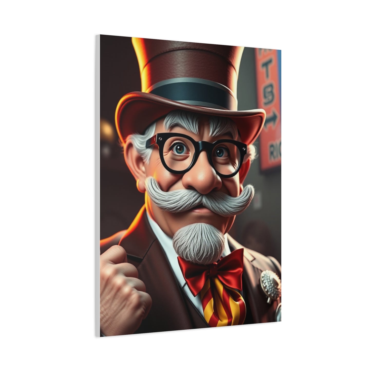 Vision Rich Uncle Pennybags Art Art Wall Art & Canvas Print