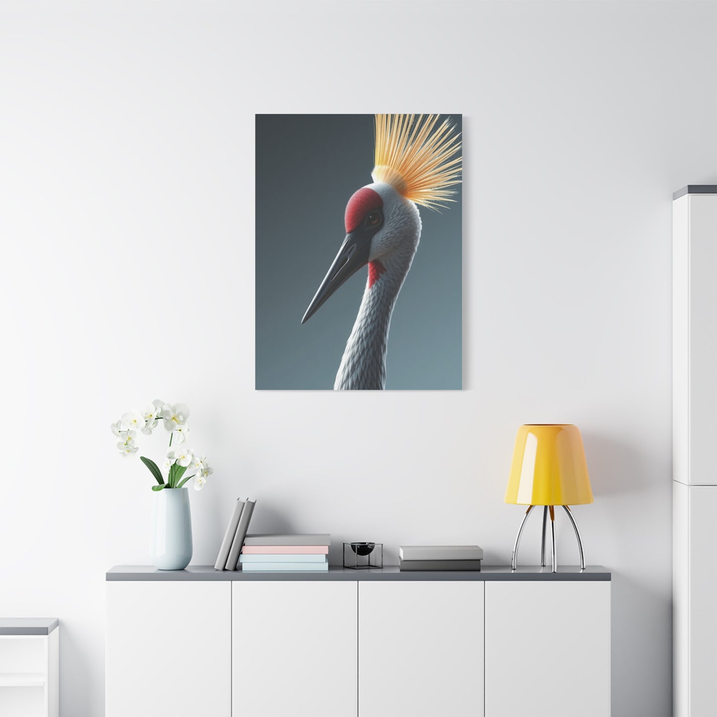 Crane Bird Art Luxury Canvas Wall Art & Canvas Print