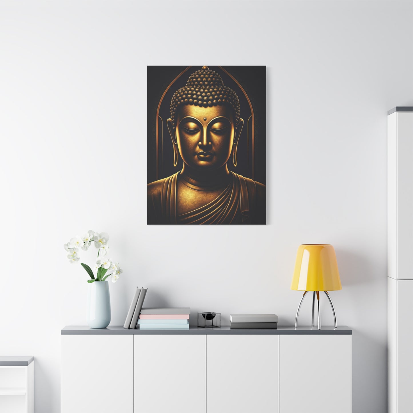 Sacred Circle Buddha Portrait Wall Art & Canvas Prints
