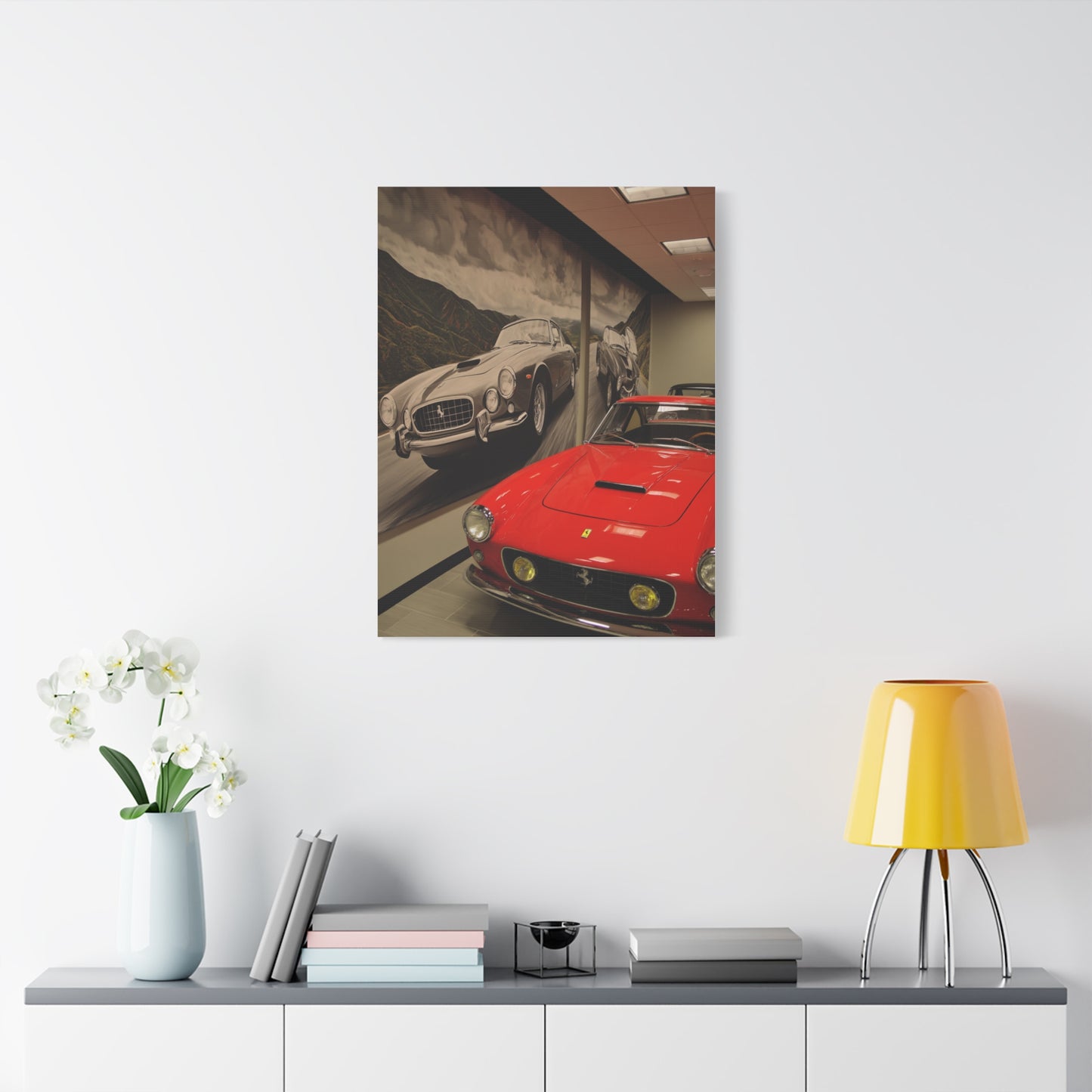 Ferrari Showroom Automotive Wall Art & Canvas Print