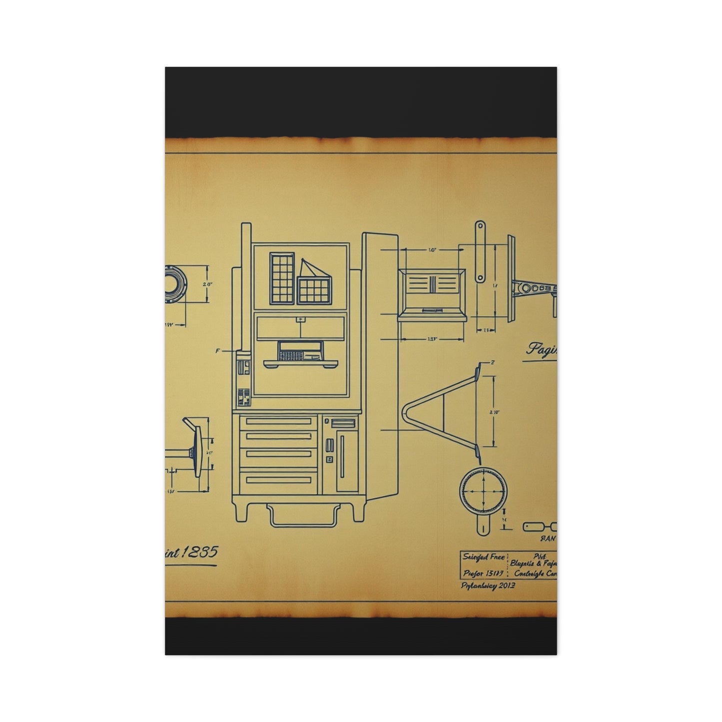 Elite Blueprint & Patent Sketches Art Vision Wall Art & Canvas Print
