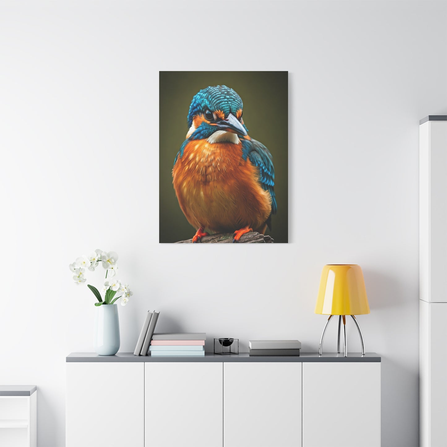 Tender Kingfisher Moment Wall Art & Canvas Prints