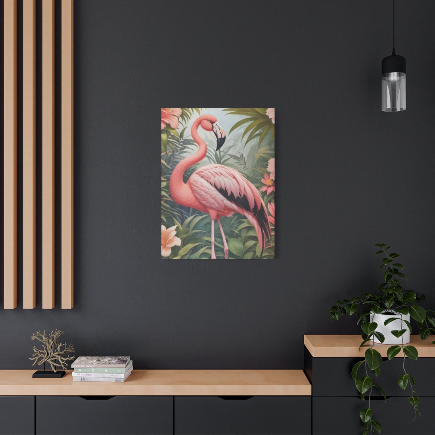 Flamingo In Forest Wall Art & Canvas Prints