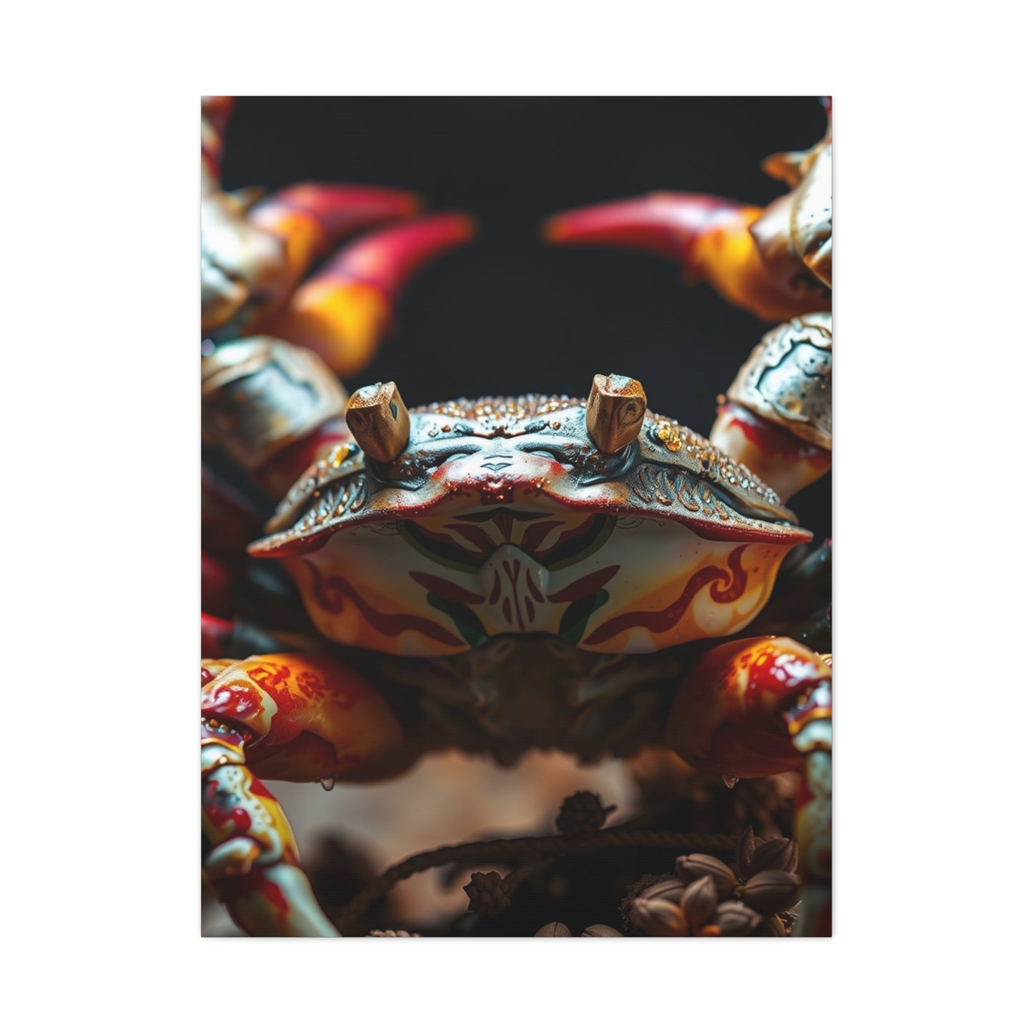 Crimson Crustacean Elegance Wall Art & Canvas Print