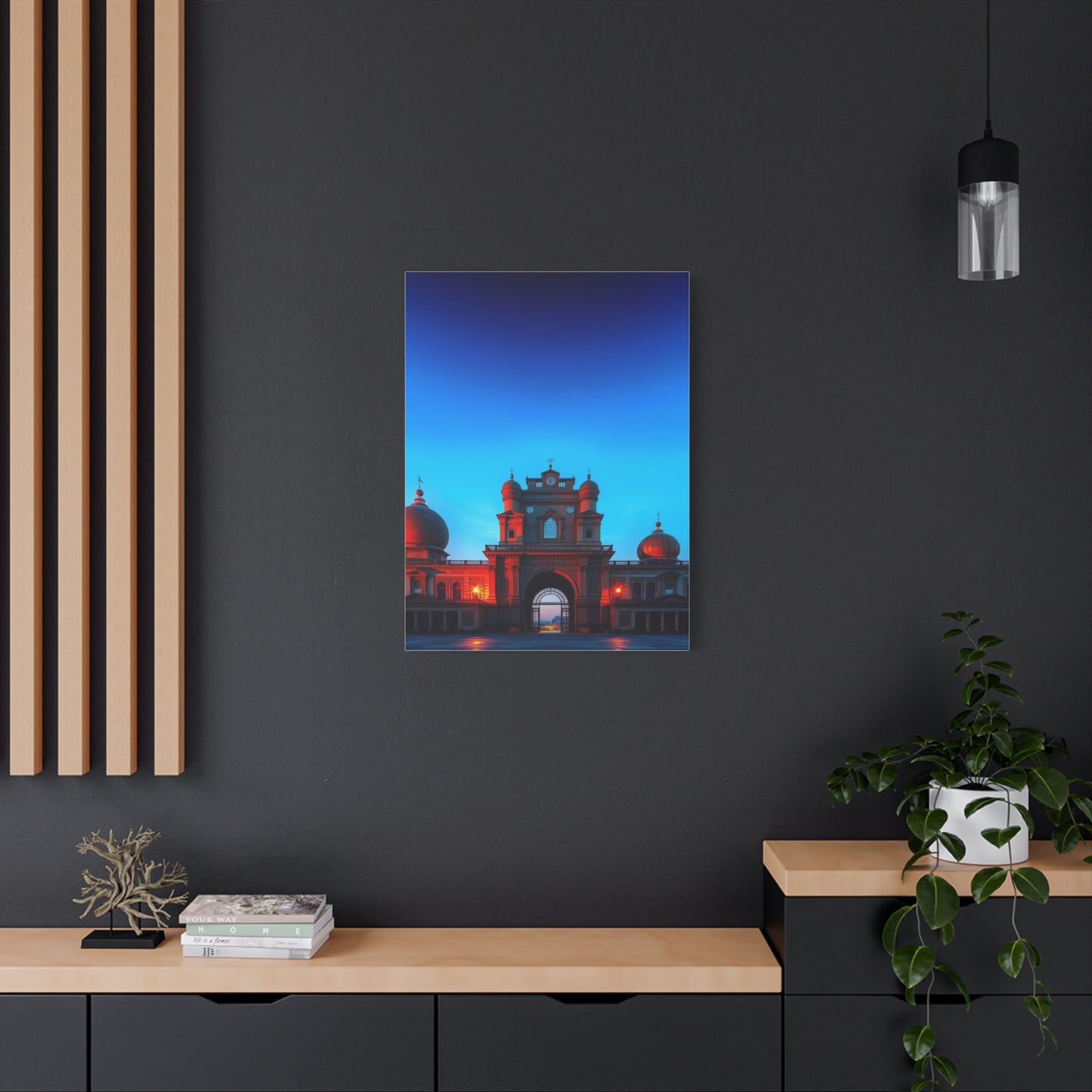 Regal Blue and Clay Fusion Wall Art & Canvas Print