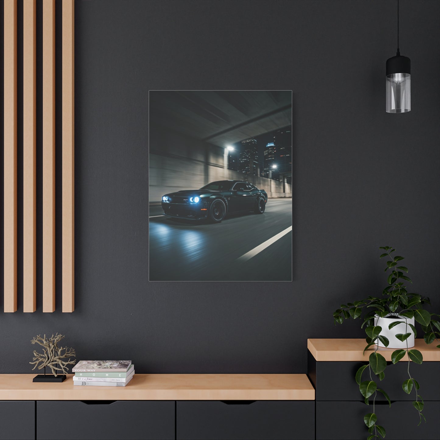 Dodge Challenger SRT Night Tunnel Motion Wall Art & Canvas Prints