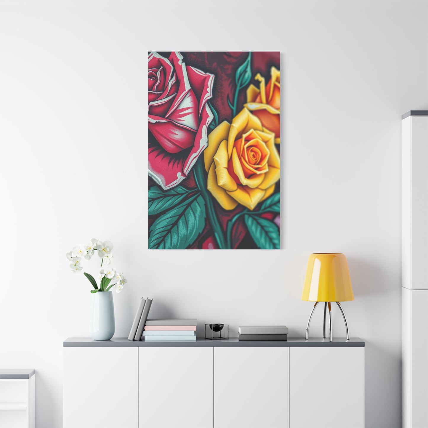 Exquisite Graffiti Blossoms Wall Art & Canvas Print