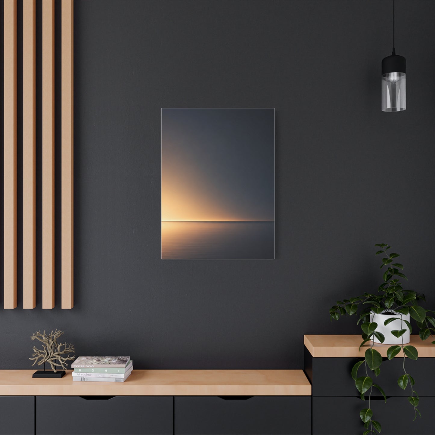 Golden Horizon Gradient Wall Art & Canvas Prints