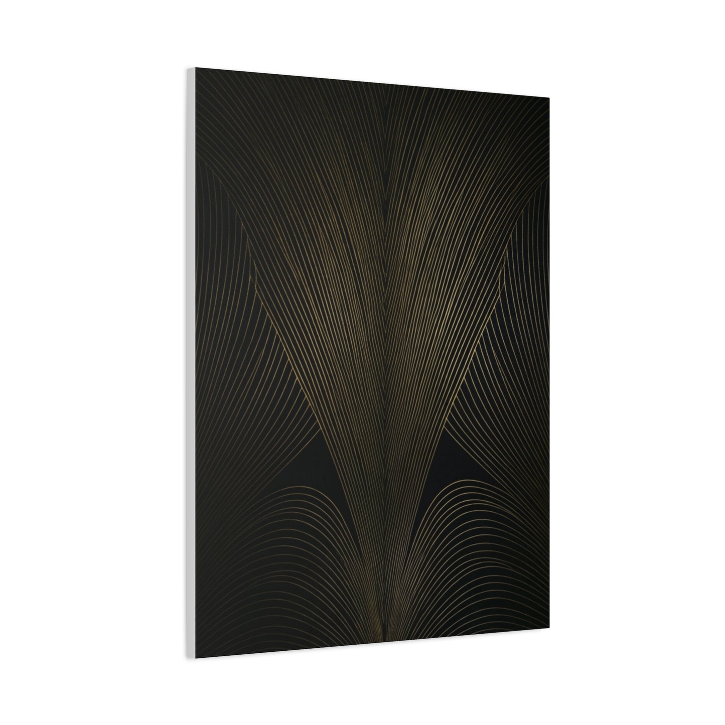Black and Gold Deco Wave Pattern Wall Art & Canvas Prints