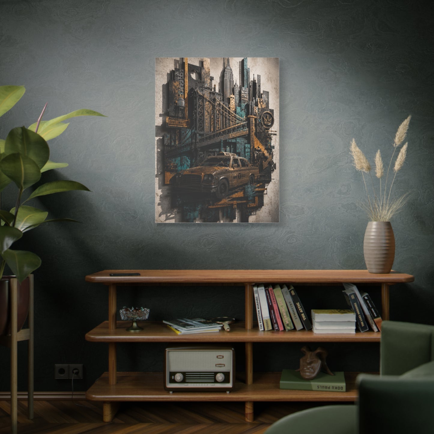 NYC Bridge Urban Collage Street Wall Art & Canvas Print