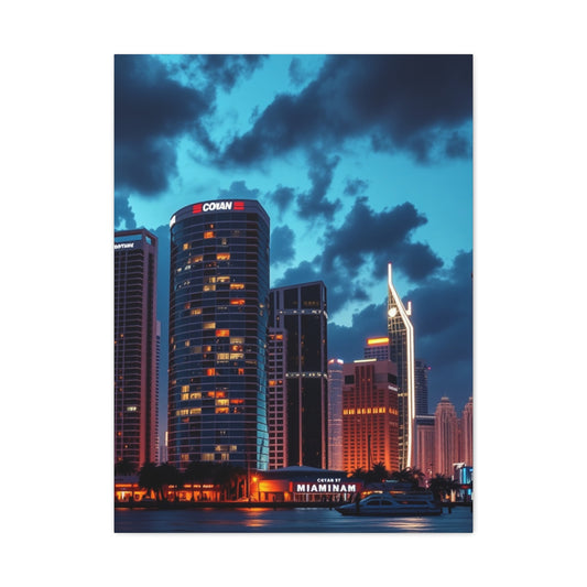 Sophisticated Coastal Skyline Decor Wall Art & Canvas Print