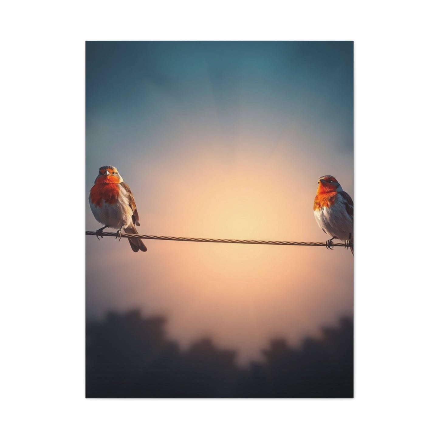 Birds On a Wire Art Luxury Canvas Wall Art & Canvas Print