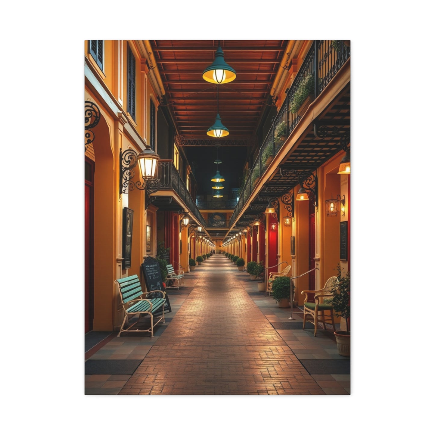 French Quarter Tableau Wall Art & Canvas Print