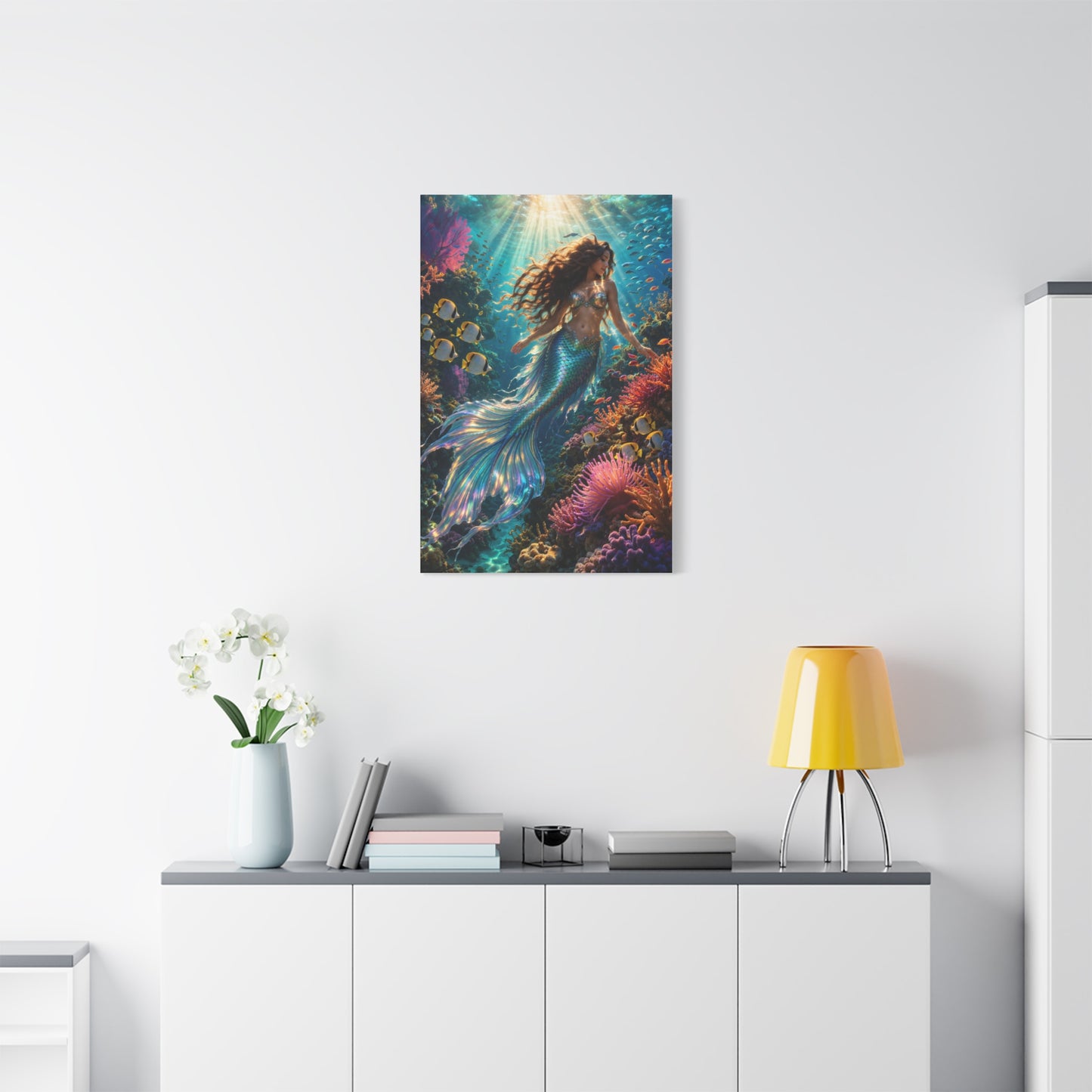 Coral Reef Luminous Mermaid Paradise Wall Art & Canvas Print