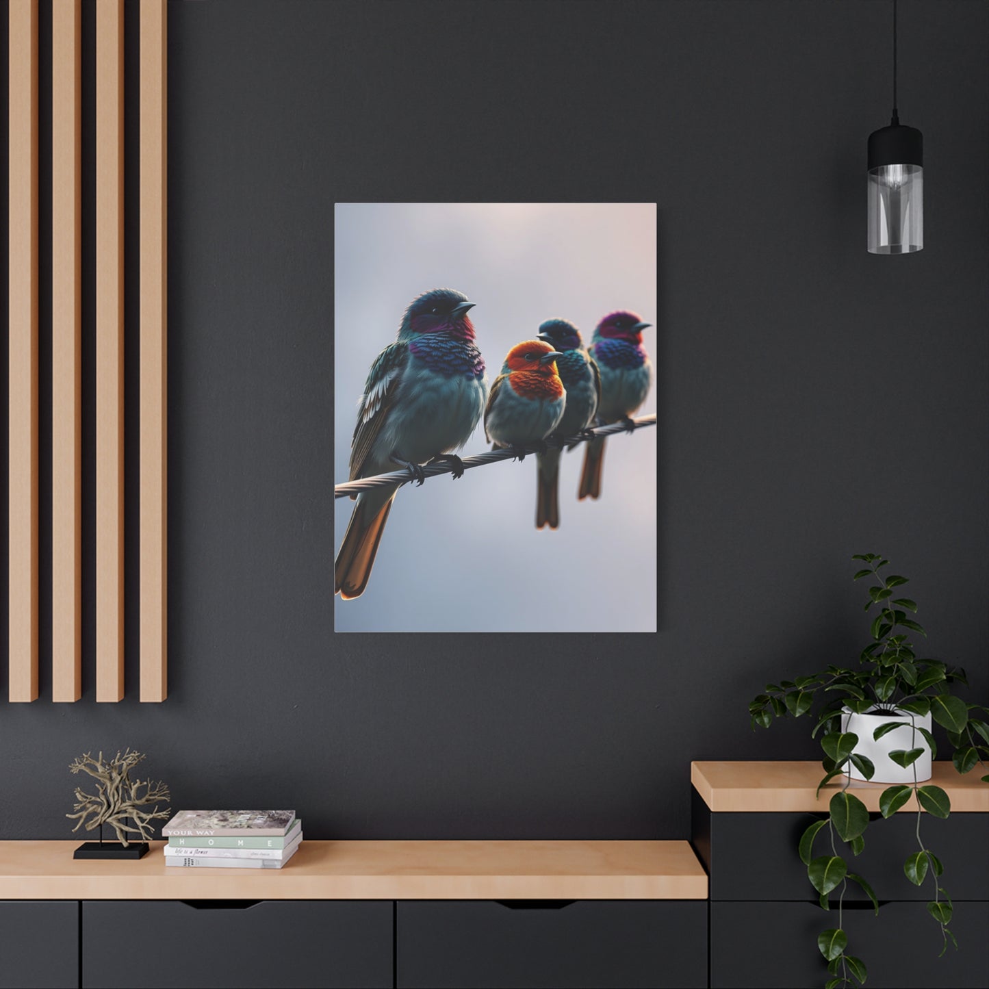 Masterpiece Birds On a Wire Art Vision Wall Art & Canvas Print