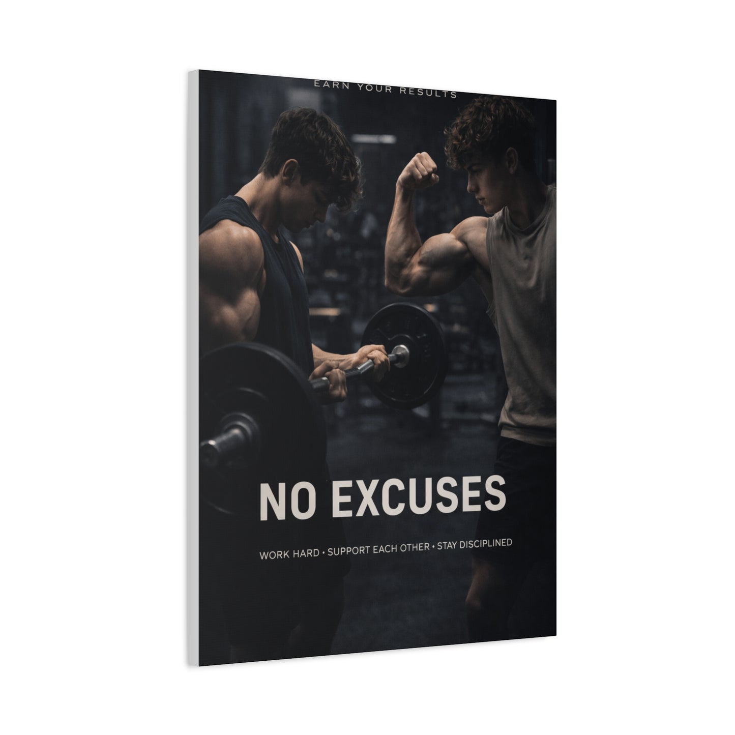 No Excuses Power Training Wall Art & Canvas Print