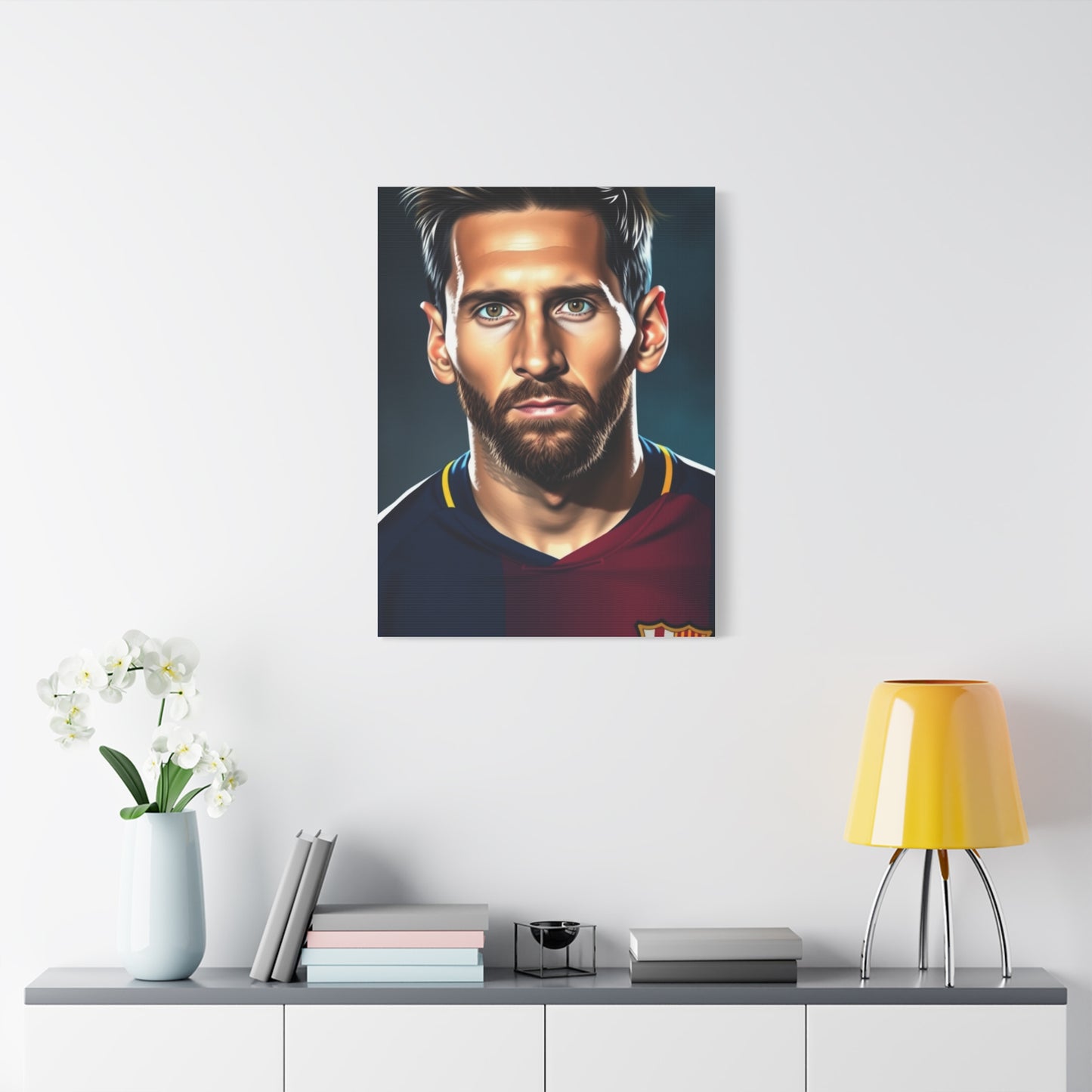 Messi: The Artistic Virtuoso Canvas Wall Art & Canvas Print