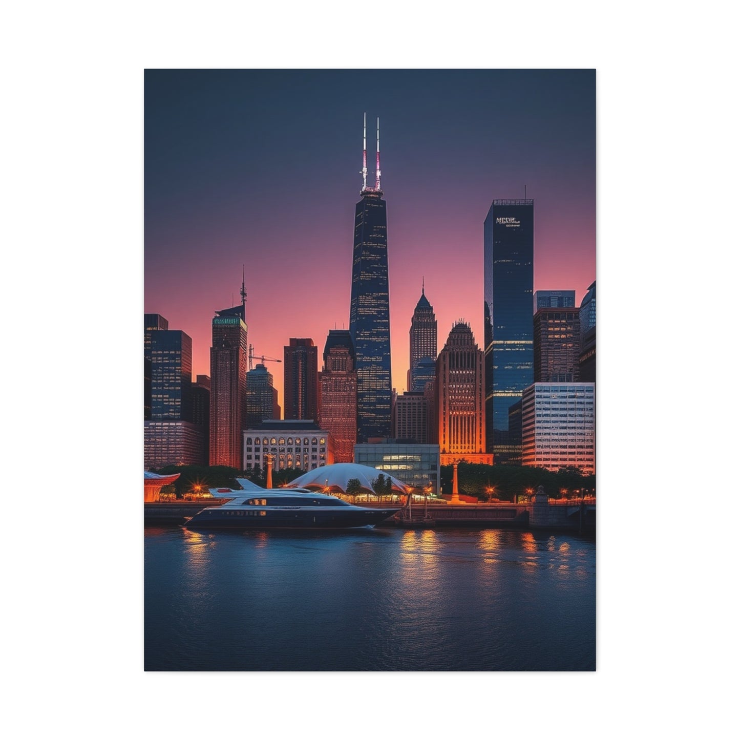 Elite Chicago Skylines Art Vision Wall Art & Canvas Print