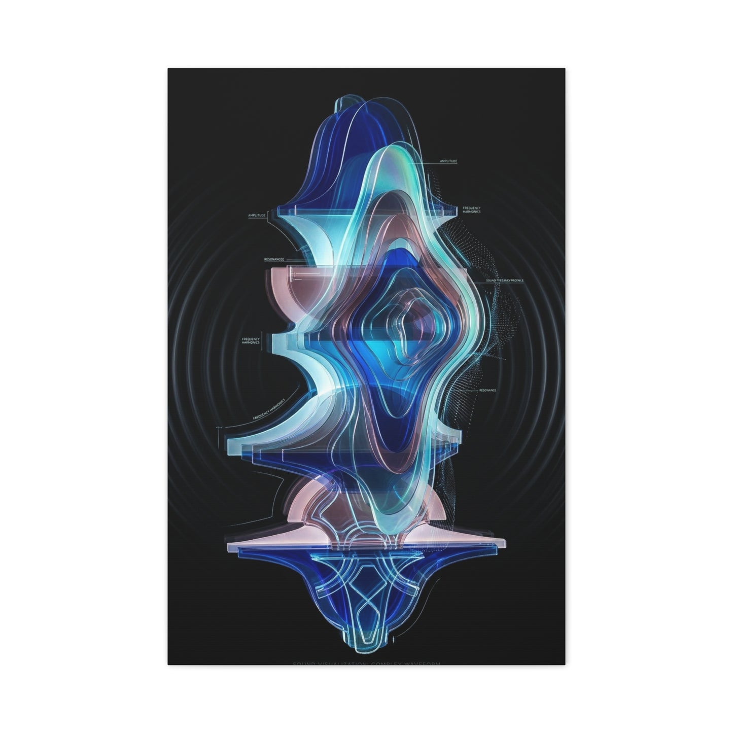 Futuristic Soundform Resonance Wall Art & Canvas Print
