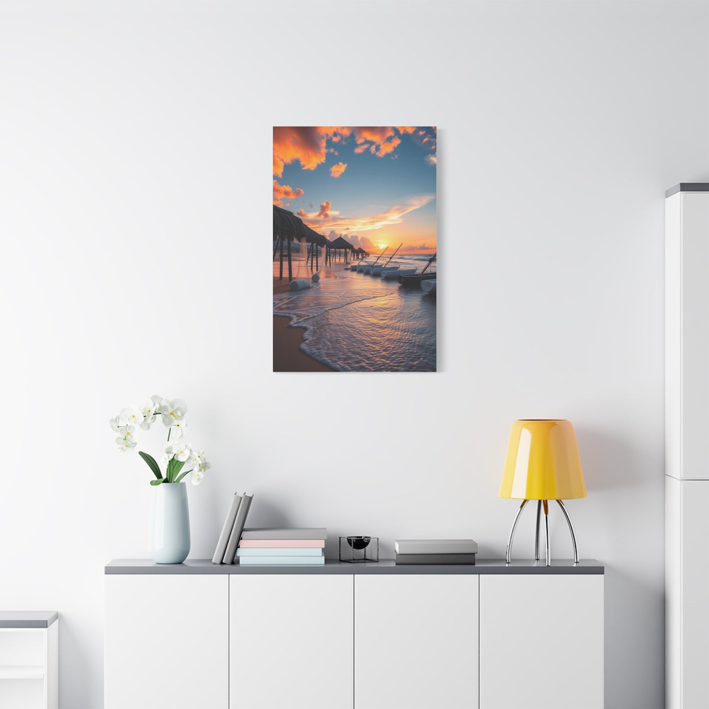 Beach Sunrise and Sunset Art Refined Canvas Wall Art & Canvas Print