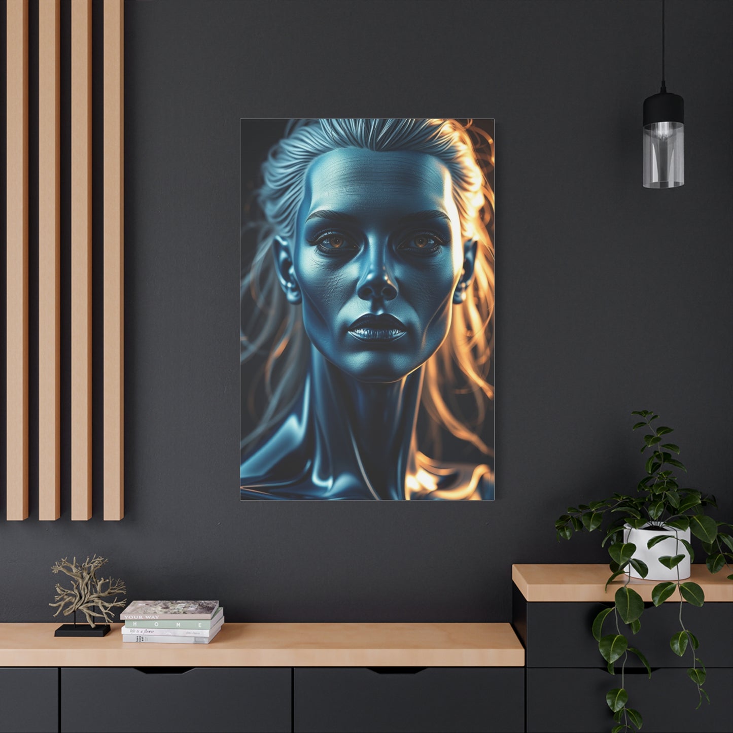 Elite Blue & Gray Art Vision Wall Art & Canvas Print