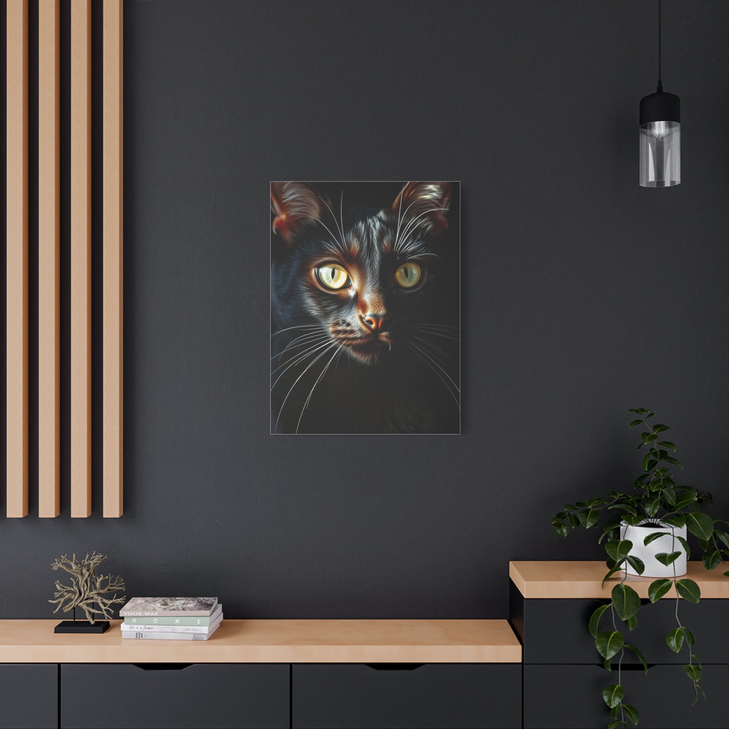 Black Cat Art Refined Canvas Wall Art & Canvas Print